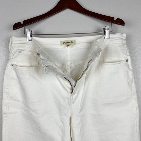Madewell Perfect Vintage High Rise Straight Leg Jeans White Plus Size 32 NWT - Picture 9 of 11